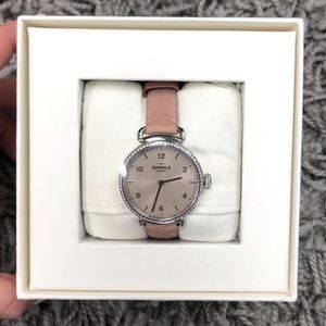 Shinola Canfield Leather Strap Watch